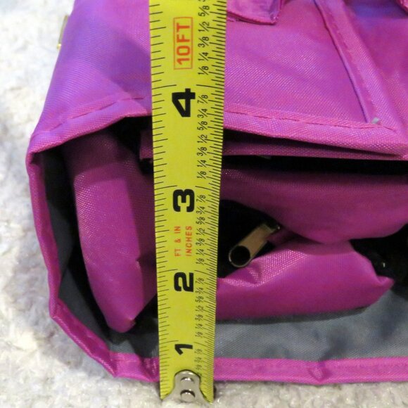 Joy Mangano JM New York Roll Up Makeup Beauty Jewelry Organizer - Purple - Picture 7 of 15